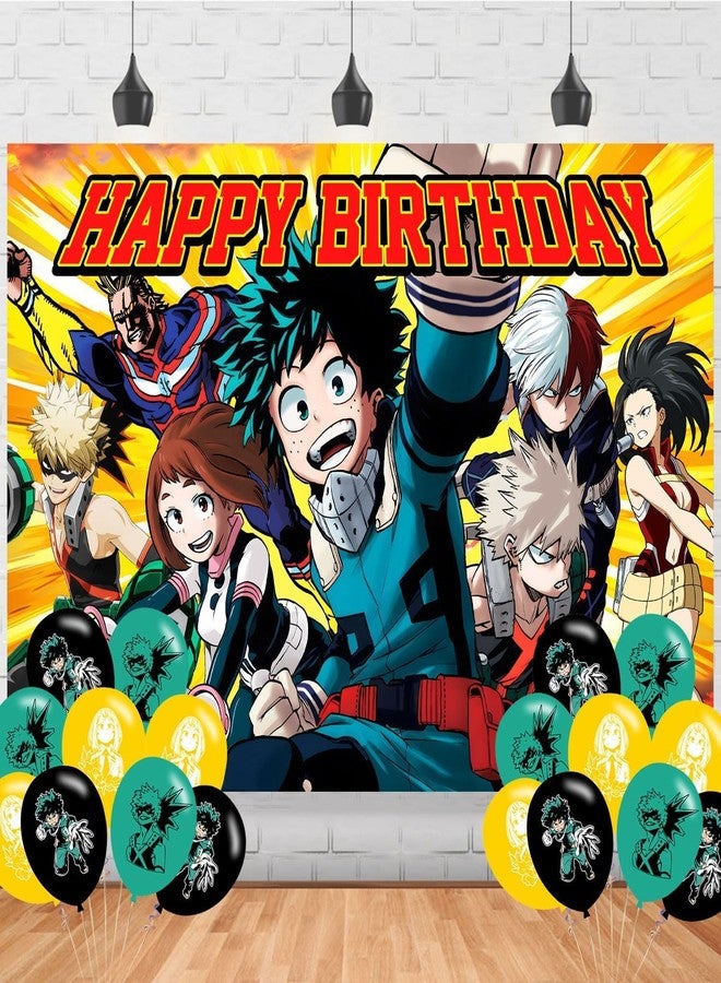 karg Academia My Hero Party Supplies - 5x3FT Backdrop & Banner for Boys & Girls' Academia Theme Birthday Party Decoration - Image 1